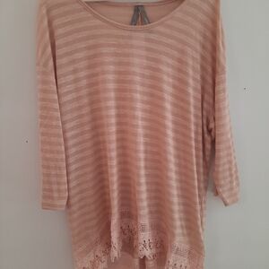 NWT Penningtons soft pink 1X blouse